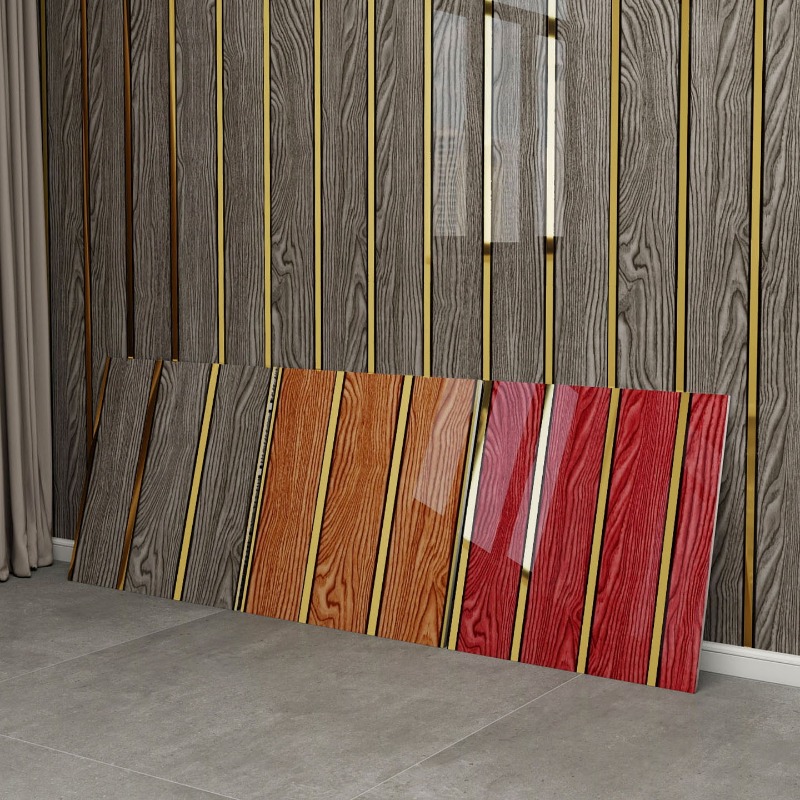 Luxury Wood Grain Wall Panels  - Pvc Panel Background 评论和价格