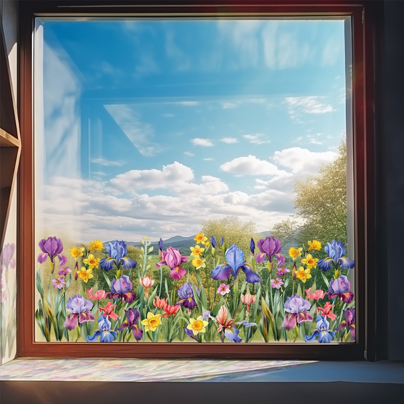 Colorful Beautiful Iris Flower - Pvc Panel Background 评论和价格