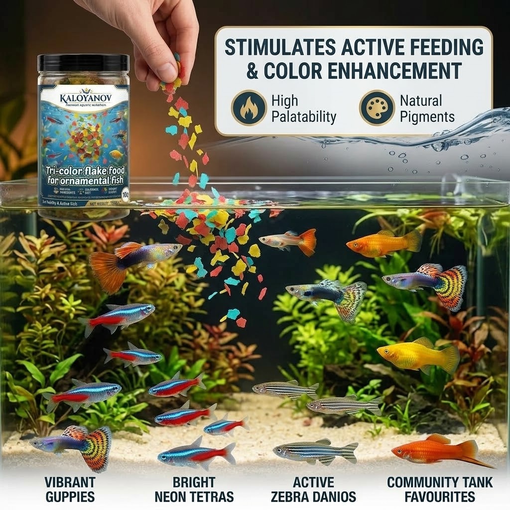 Premium 3-Color Flakes Fish Fo - Tetra Food Tropical Flakes 评论和价格