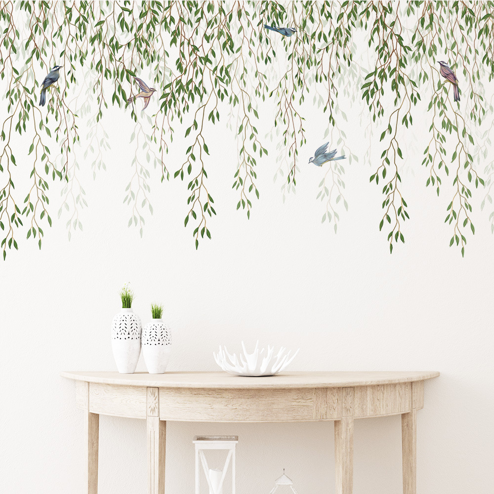 M169 Green Leaf Bird Plant  Wa - Pvc Panel Background 评论和价格